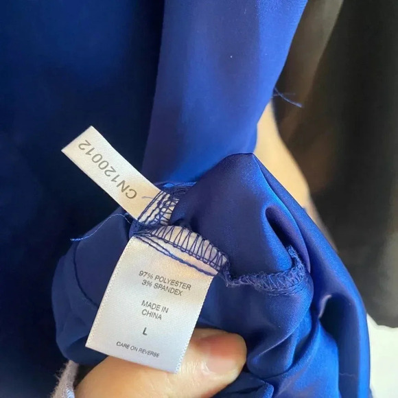 Black and Blue Button Down Shirt Dress - Picture 9 of 13